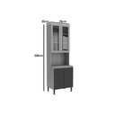Ver imagem 2 de Paneleiro Cozinha Modulado Rebeca C/ 4 Portas C/ Vidro 70cm Mel/off White Movelbento