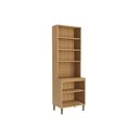 Ver imagem 3 de Paneleiro Cozinha Modulado Rebeca C/ 4 Portas C/ Vidro 70cm Mel/off White Movelbento