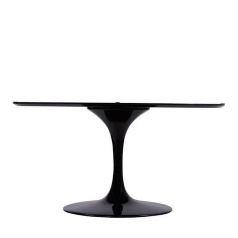Base de Mesa de Jantar Saarinen Oval Para Tampo de 235x122 Cm Preta Modelar Art Moveis