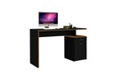 Ver imagem 3 de Mesa Office Escritório 1 Porta 1 Gaveta Preto com Freijó - Rede Móveis
