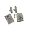 Kit 5 dobradiça para box conjunto 2 dobradiças e puxador - 2