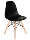 Ver imagem 1 de Kit com 6 Cadeiras Charles Eames Wood DSW Preta - Base Madeira