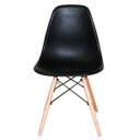 Ver imagem 2 de Kit com 6 Cadeiras Charles Eames Wood DSW Preta - Base Madeira