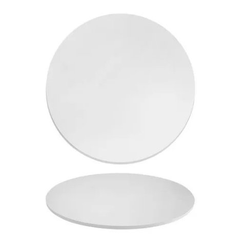 Tampo em MDF Redondo 100 cm - Laqueado - Branco