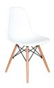 Ver imagem 1 de Kit com 6 Cadeiras Charles Eames Wood Dsw Branca - Base Madeira