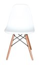 Ver imagem 2 de Kit com 6 Cadeiras Charles Eames Wood Dsw Branca - Base Madeira