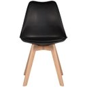 Ver imagem 2 de Kit 4 Cadeiras Leda Preta - Charles Eames Wood com Almofada