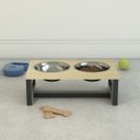 Ver imagem 2 de Comedouro Duplo Premium Elevado Madeira P/ Cães E Gatos