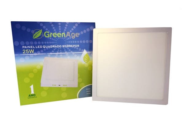 Plafon LED Sobrepor 25W Branco Neutro Quadrado Kit 9 - 3