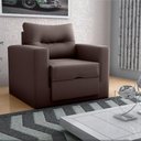 Ver imagem 1 de Sofá Cama para Sala de Estar Dublin Suede Marrom