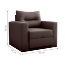 Ver imagem 4 de Sofá Cama para Sala de Estar Dublin Suede Marrom