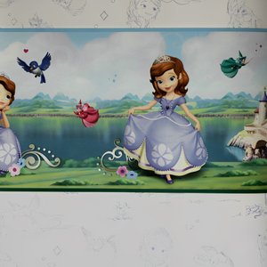 Faixa Papel de Parede Infantil Disney Princesas 7618