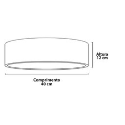 Lustre Plafon Redondo Madeira 40cm - Freijó - 3
