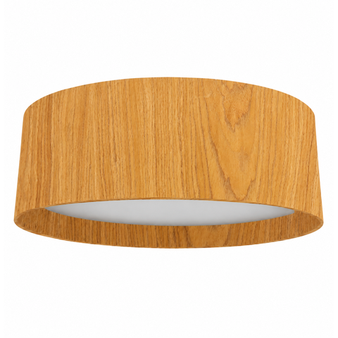 Lustre Plafon Redondo Madeira 40cm - Freijó