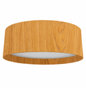 Ver imagem 1 de Lustre Plafon Redondo Madeira 40cm - Freijó
