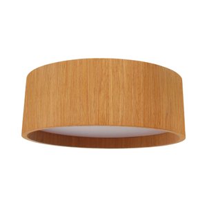 Lustre Plafon Redondo Madeira 40cm - Freijó
