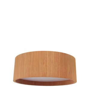 Lustre Plafon Redondo Madeira 40cm - Freijó