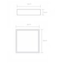 Ver imagem 2 de Lustre Plafon Quadrado Madeira 30x30cm 2 Luzes