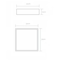 Lustre Plafon Quadrado Madeira 30x30cm 2 Luzes - 2