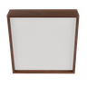 Lustre Plafon Quadrado Madeira 30x30cm 2 Luzes - 3