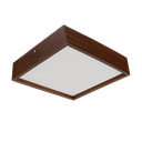 Ver imagem 1 de Lustre Plafon Quadrado Madeira 30x30cm 2 Luzes
