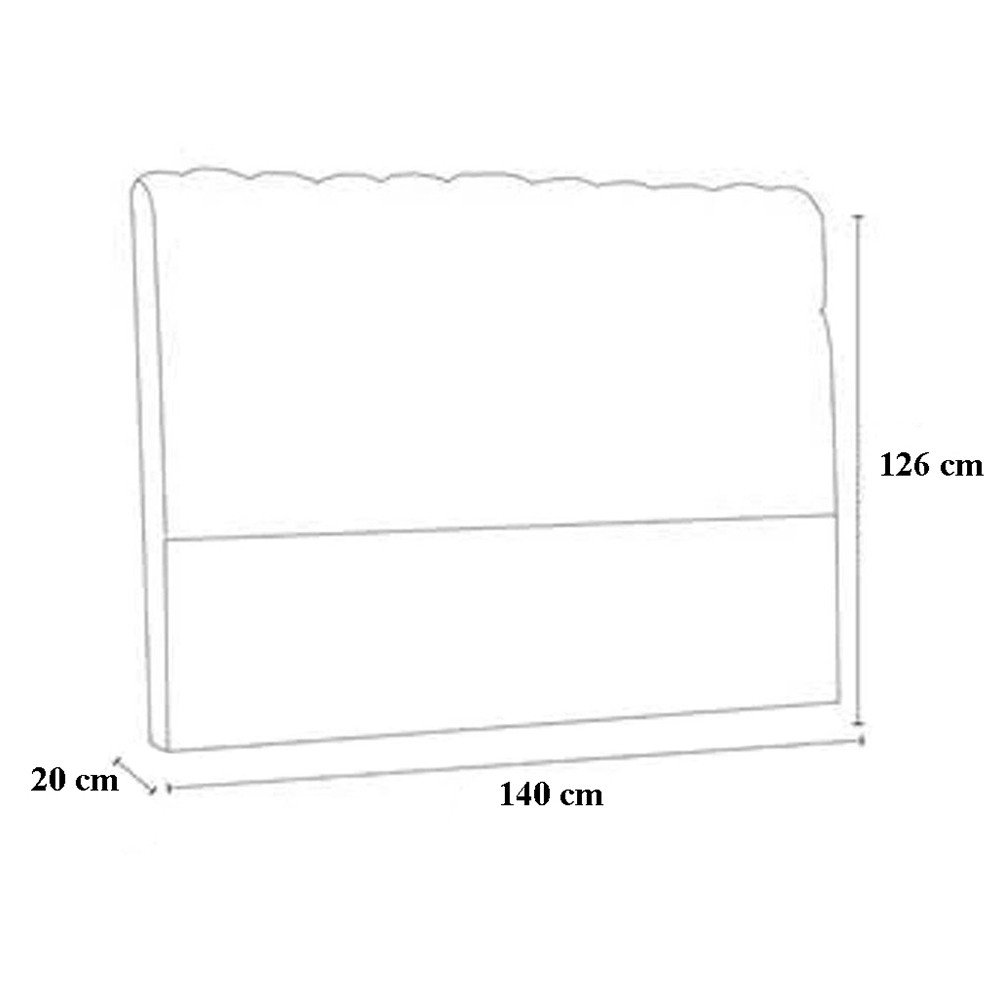 Cabeceira Casal 140cm Para Cama Box Ana Corino Preto - DS Móveis - 4