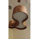Ver imagem 2 de Lustre Pendente Semi Cilíndrico 120cm em Madeira Imbuia