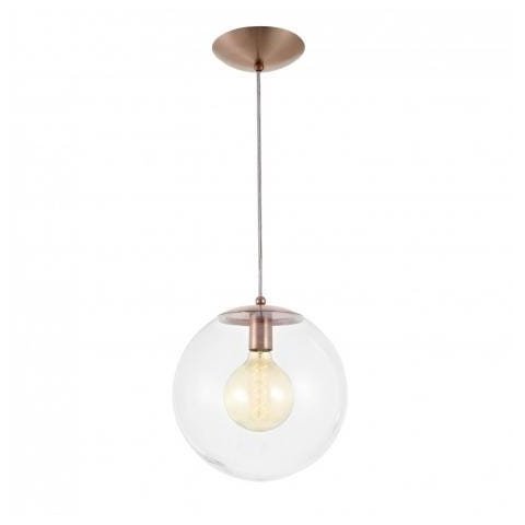 Pendente Redondo Esfera 35cm Vidro Cristal 1 Lâmpada Madelustre - 110V/220V (Bivolt)