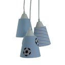 Ver imagem 2 de Lustre Pendente Luminária 3 Cúpulas Bebê Bola De Futebol