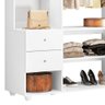 Guarda Roupa Solteiro Closet com Espelho e LED 122cm Stylish A02 Branco Fosco - Mpozenato - 7