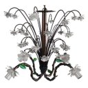 Ver imagem 1 de Lindo Pendente de Flores Decoração Rustica em Ferro para Varanda - Branco