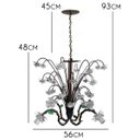 Ver imagem 2 de Lindo Pendente de Flores Decoração Rustica em Ferro para Varanda - Branco