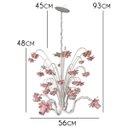 Ver imagem 2 de Lindo Pendente de Flores Decoração Rustica em Ferro para Varanda - Rosa