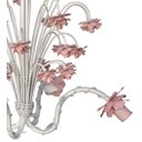 Ver imagem 3 de Lindo Pendente de Flores Decoração Rustica em Ferro para Varanda - Rosa