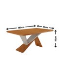 Ver imagem 4 de Mesa de Jantar Yasmin 180 cm Tampo MDF Canto Copo Laminado com 6 Cadeiras Moderna Mobília