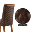 Ver imagem 5 de Mesa de Jantar Yasmin 180 cm Tampo MDF Canto Copo Laminado com 6 Cadeiras Moderna Mobília