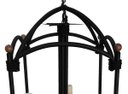 Ver imagem 3 de Lustre Pendente Decorativo De Ferro Varanda ou Pergolado Sala de Estar - Preto