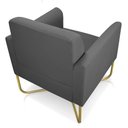 Ver imagem 5 de Poltrona Decorativa Base Industrial X Dourada Maressa S08 Suede Grafite - Ibiza