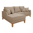 Ver imagem 3 de Sofá Living Beny com Chaise para Sala de Estar Confortável Império Bege 201
