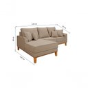 Ver imagem 5 de Sofá Living Beny com Chaise para Sala de Estar Confortável Império Bege 201