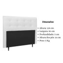 Ver imagem 6 de Cabeceira Estofada Cama Solteiro 90 Cm Helena Corino Branco