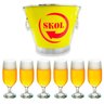 Balde De Gelo Skol 6 Copos Taça Floripa Cerveja 300ml - 1