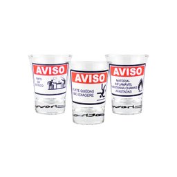 Conjunto com 3 copos de aperitivo 60ml com frases divertidas - 1