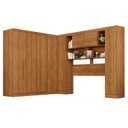 Ver imagem 2 de Guarda-Roupa de Canto Modulado 9 Portas 2 Gavetas Argentina Marrom/Cinamomo