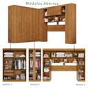Ver imagem 3 de Guarda-Roupa de Canto Modulado 9 Portas 2 Gavetas Argentina Marrom/Cinamomo