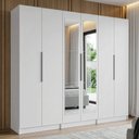 Ver imagem 1 de Guarda-roupa Modulado 240 Cm 6 Portas com Espelhos 4 Gavetas Branco Neo Madesa 02