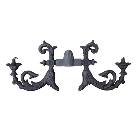 Complemento Suporte Poste e Luminária Ferro Fundido 43x110cm