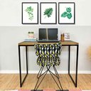Ver imagem 1 de Mesa para Escritório de Ferro e Madeira 96cm Style Industrial Tabaco e Preto
