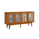Ver imagem 3 de Buffet Sevilha Aurélia 4 Portas Deslizante MDF MDP Nature Marrom Casah