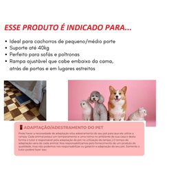 Rampa para cães cachorro com carpete antiderrapante EVA - HG MADEIRA - 3